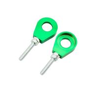 Motorcycle 12mm/15mm Rear Wheel Axle Hole Chain Tensioner Adjuster Colors Modification Accessories(15mm Green)