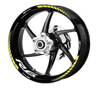 Motorcycle 17 Inch Inner and Outer Wheel Decal Decorative Rim Waterproof Reflective Sticker for Y&amaha YZF R6 Rim Stickers(Style 7)