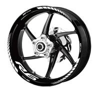 Motorcycle 17 Inch Inner and Outer Wheel Decal Decorative Rim Waterproof Reflective Sticker for Y&amaha YZF R6 Rim Stickers(Style 3)
