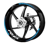 Motorcycle 17 Inch Inner and Outer Wheel Decal Decorative Rim Waterproof Reflective Sticker for Yamaha YZF R6 Wheel hub Sticker(Color7)