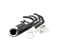 Motorcycle 2-into-1 Exhaust Full System Muffler Fit For For Touring CVO For Street Glide For Road King For Special Classic 114-117 Engine Motorcycle Exhaust Muffler(Black 2018-2022)