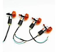 Motorcycle 2 Pair Chrome Amber Bullet Turn Signal Indicator Light for Harley Sportster Honda Shadow VTX VT Kawasaki Suzuki Yamaha V Star Cruiser Chopper Bobber Street Bike Custom