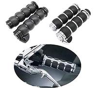 Motorcycle 25mm 1" Or 22mm 7/8" Handlebar Handle Bar End Hand Grips For Harley Yamaha Kawasaki (Chrome, 7/8" 22mm)
