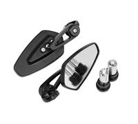 Motorcycle 360 Degree Swivel Universal 7/8" Handle Bar End Billet Aluminum Side Rearview Mirror Compatible with Suzuki