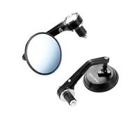 Motorcycle 360°rotatable Handlebar End Rear View Side Mirror For MT-03 CNC Aluminum Round Reversing Mirror(Silver 1)