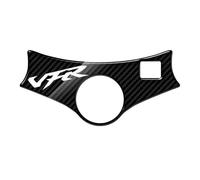 Motorcycle 3D Carbon Fiber Upper Triple Tree Yoke Defender Cover Protector Tank Pad Sticker Decal For VFR800 Up To 2001