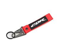 Motorcycle 3D Embroidery Keychain Key Ring Chain Keyring For Honda CBR650/F/R CBR600/RR CBR1000RR CBR 900RR 929RR 954RR F2 F3 F4 Motorbike Key Rings (Color : Red, Size : 1)