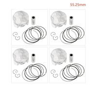 Motorcycle 55mm 55.25mm 55.5mm 55.75mm 56mm Piston Rings Kit Compatible With CB400 CB-1 CBR400 NC23 CBR 400 NC29 1992 2015 1989 1991 Engine Parts(4 Sets 55.25mm)