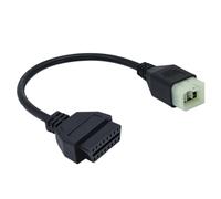 Motorcycle 6Pin to OBD OBD2 Diagnostic Adapter CANBUS Cable for Kawa-saki Motorbike, Compatible with Diagnostic Scanner for Programming Reading Code ECU Tune