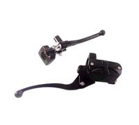 Motorcycle 7/8" 22mm Handlebar Cross Reservoir Brake Clutch Lever for Cruiser Chopper Custom CB Cafe Racer (Black)