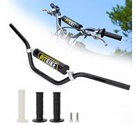 Motorcycle 7/8" 22MM Handlebar Handle Bar with Foam Pad and Grips Compatible with CRF YZF KXF KLX RMZ DRZ Pit Dirt Bike Motocross BLACK