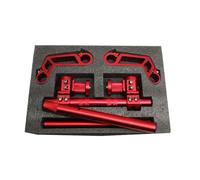 Motorcycle 7/8" 22mm Removable Handlebar CNC Adjustable Steering Handle Bar System Motorcycle Handlebars(Red)