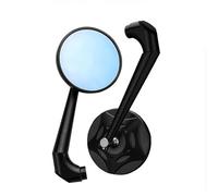 Motorcycle 8 10MM Rearview Mirror Aluminum Alloy Side Mirror Universal For Suzuki For SV400 For FZ25 For FZ8 For MT07 auxiliary mirror(Black)