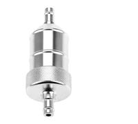 Motorcycle 8mm Petrol Gas Fuel Filter Cleaner CNC Aluminium For Motorcycle Pit Dirt Bike ATV Quad Inline Oil Fuel Filter(Silver)