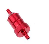 Motorcycle 8mm Petrol Gas Fuel Filter Cleaner CNC Aluminium For Motorcycle Pit Dirt Bike ATV Quad Inline Oil Fuel Filter(Red)