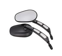 Motorcycle 8MM Rear View Side Mirrors Rear View Mirror For Harley Touring Road King Sportster XL883 1200 Dyna Softail Mirrors End Rearviews