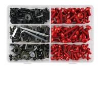 Motorcycle Accessorie Custom Fairing Nuts Bolts Kit Windscreen Screws For S1000R S1000RR HP4 CNC Alloy(Rosso)