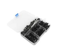 Motorcycle Accessorie Custom Fairing Screw Bolt Windscreen Screws Complete Kit 177 Pieces For Cb650r Cbr650r Mounting clip(Black)