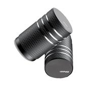 Motorcycle Accessories 2 Pcs For H-onda Goldwing Gold Wing 1800 GL1800 GL1200 GL1000 GL1500 1000 1200 Wheel Tyre Valve Air Port Cover Cap Motorcycle Accessories(Black- Silver)