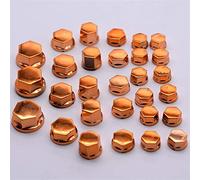 motorcycle accessories 30Pcs/set Motorcycle Screw Cover Cap Nut Bolt Decoration Chrome Plating Plastic Compatible with Kawasaki ZX9R ZX10R Z1000 ZX12R Z900 Z800 (Color : Orange)