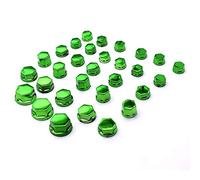 motorcycle accessories 30Pcs/set Motorcycle Screw Cover Cap Nut Bolt Decoration Chrome Plating Plastic Compatible with Kawasaki ZX9R ZX10R Z1000 ZX12R Z900 Z800 (Color : Green)
