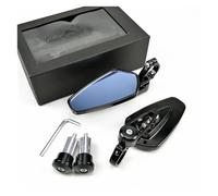 Motorcycle Accessories 7/8" 22mm Bar End Rear Mirrors Blue Glass For ST1300A VFR800 CBR125R CBR1100XX BLACKBIRD ST1300(A)