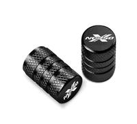 Motorcycle Accessories Aluminum Motorcycle Accessories Wheel Tire Valve Stem Caps Covers For H-onda NC750X NC 750X NC750 X 750(Black- Silver)