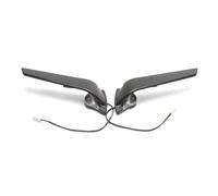 Motorcycle Accessories Black With LED Rearview Side Mirrors 360° Rotatable Compatible For YAMAHA YZF R6 2017-2020 YZF R7 2021-2023(Wing mirror)