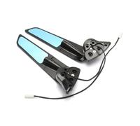 Motorcycle Accessories Black With LED Rearview Side Mirrors 360° Rotatable Compatible For YAMAHA YZF R6 2017-2020 YZF R7 2021-2023(Wing mirror logo)