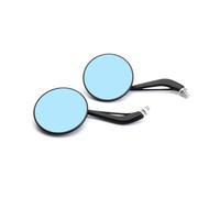 Motorcycle Accessories Blue/Clear Lenses Back View Mirror Round Shape Rearview Side Mirrors For K&AWAS&AKI W 800 W800(Style A)