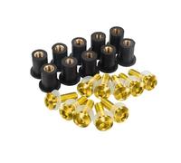 Motorcycle Accessories bolt set 10PCS M5 Motorcycle Windshield Bolts Kits Windscreen Screws For 125R 250R 300R 500R 600 900 954 1000 RR(Gold)