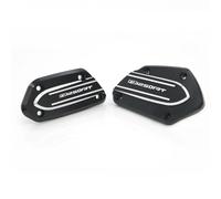 Motorcycle accessories CNC Aluminum Front Brake Clutch Reservoir Cover Master Cylinder Fluid Cap For BMW R1250RT R1250 RT 2019 2020 2021 2022 2023(Black- Silver)