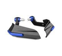 Motorcycle Accessories CNC+Plastic Handlebar Brake Clutch Lever Hand Guard Protector Handguard Windshield(Blue)