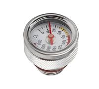 Motorcycle Accessories Engine Oil Caps Tanks Temperature Gauge Oil Gauge 0-200℃ Display Oil Temperature Gauge Magnetic Oil Dipstick(White)