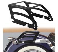 Motorcycle accessories For Harley For Fat Boy FLSTF 2000 2001 2002 2003 2004 2005 2006 Motorcycle Solo Pack Luggage Rack Cargo Carrier Rear Tail Storage(Black- Silver)