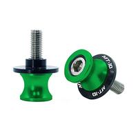 Motorcycle Accessories For Y-AMAHA MT10 MT 10 MT-10 All Years 2PCS 6MM Motorcycle Swing ArmSliders Spools CNC Arm Stand Screw Paddock(Green)