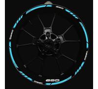 Motorcycle Accessories Front Rear Set Rim Sticker Wheel Decal Hub For Kawasaki Z650 Rim decal(Color15)