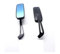 Motorcycle Accessories Handlebar Left And Right Side Rearview Mirrors Adjustable Universal 8/10mm Blue Glass Motorcycle Mirrors(Black)
