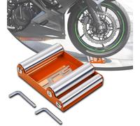 Motorcycle Accessories,Motorbike Stand,Motorcycle Roller Stand,Maintenance Wheel Cleaning Roller Stand for Tyre Cleaning & Chain Lubrication-GRoller Medium Bikes < 485 lb & Tyre width <180 mm Orange