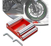 Motorcycle Accessories,Motorbike Stand,Motorcycle Roller Stand,Maintenance Wheel Cleaning Roller Stand for Tyre Cleaning & Chain Lubrication-GRoller Medium Bikes < 485 lb & Tyre width <180 mm Red
