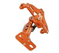 Motorcycle Accessories Motorcycle Adjustable Angle License Number Plate Frame Holder Bracket Light For Y-AMAHA XV950 RACER 2016 2017 2018 XV 950(Orange)