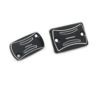 Motorcycle accessories Motorcycle Master Cylinder CapCap CNC Aluminum Front Rear Brake Fluid Reservoir Cover For H-ONDA CBR500R CBR 500R 2019 2020(Black- Silver)