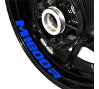Motorcycle Accessories Reflective Wheel Stickers Reflective Rims Waterproof Decals for Suzuki M1800R M1800r Rim Stickers(Reflective Blue)