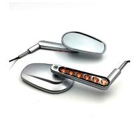 Motorcycle Accessories Retroviseur Moto Polished Rear View Left Right Mirrors With LED Stem Compatible With Harley