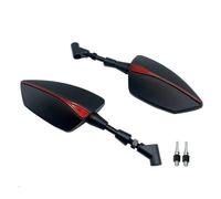 Motorcycle Adjustabale Side Rear View Mirror Left Right Accessories Parts For PIAGGIO MP3 125 250 300 400 500(Red)
