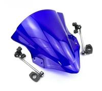 Motorcycle Adjustable Bracket Windscreen Windshield Visor For Y&amaha MT125 FZ FZ1 FZ6 FZ8 FZ8N XJ6 MT-01 MT03 MT07 2013 Windshield Windscreen Wind Deflector(BLUE)