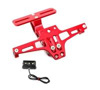 Motorcycle Adjustable Rear Tail Tidy License Plate Holder Bracket For Honda CB500X CB400 CB1000 X4 NC700 S X VFR 1200 XL 1000 Super Grom 125 MSX 125 1200F(Red)