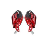 Motorcycle adjustable rearview mirror 2pcs/set 8/10mm Motorcycle Scooter Motorcycle Handlebar Mount Rearview Mirror Cover Side Wing Mirror Cover Accessories(Red)