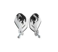 Motorcycle adjustable rearview mirror 2pcs/set 8/10mm Motorcycle Scooter Motorcycle Handlebar Mount Rearview Mirror Cover Side Wing Mirror Cover Accessories(White)