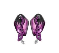 Motorcycle adjustable rearview mirror 2pcs/set 8/10mm Motorcycle Scooter Motorcycle Handlebar Mount Rearview Mirror Cover Side Wing Mirror Cover Accessories(Purple)
